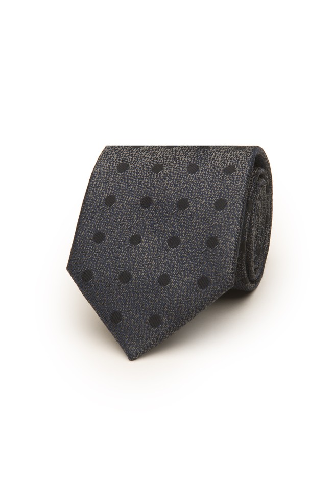 Corbata de lunares con textura  Corbata de lunares con textura