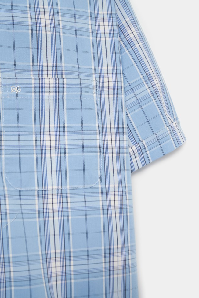 Camisa xadrez manga curta