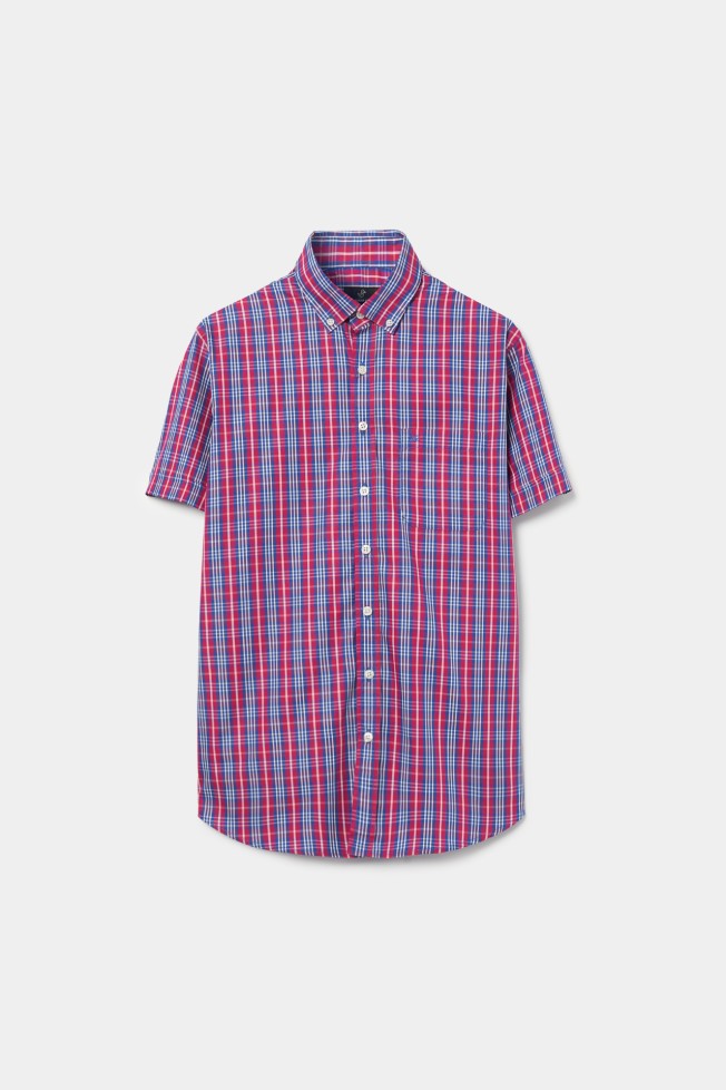 Camisa xadrez manga curta