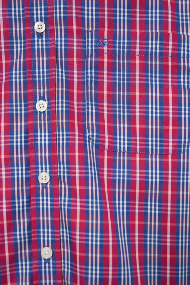 Camisa xadrez manga curta