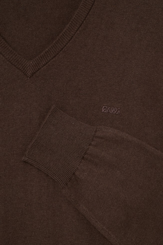 Camisola de malha em algodo e caxemira