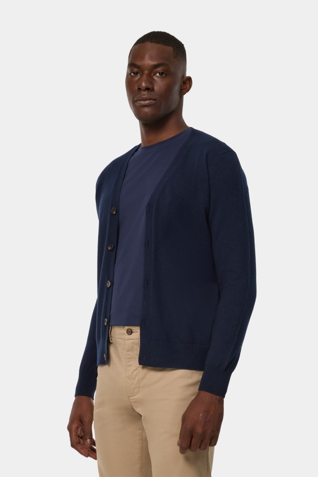 Chaqueta de punto de algodn y lana