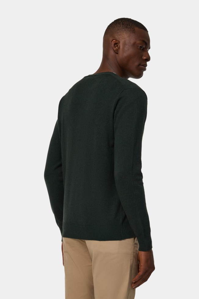 Chaqueta de punto de algodn y lana