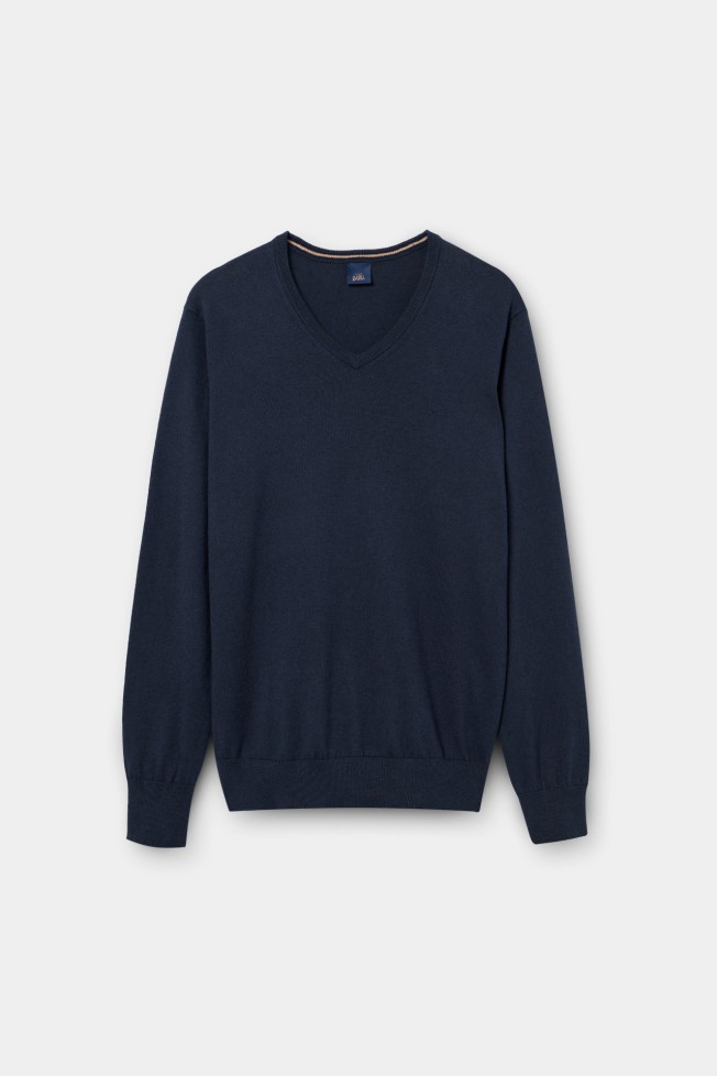 Camisola malha em algod�o e caxemira