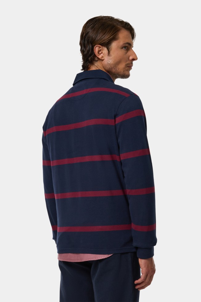 Polo de malha às riscas Polo de malha às riscas
