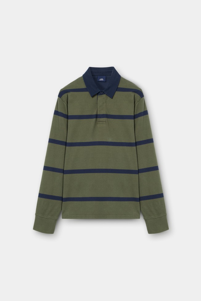 Polo de malha às riscas Polo de malha às riscas