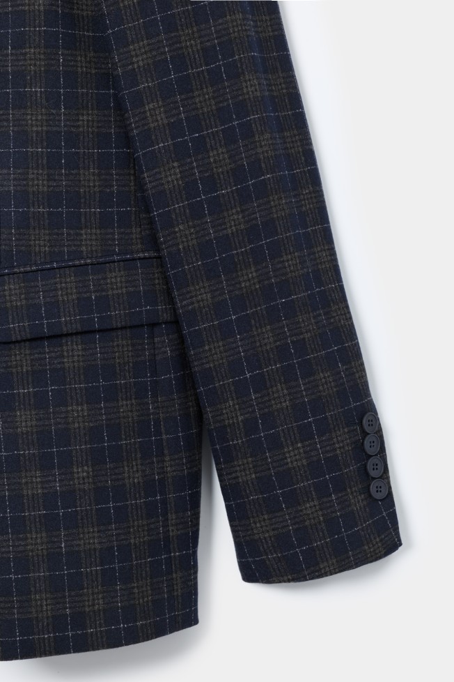 CASACO CINTADO XADREZ MDIO