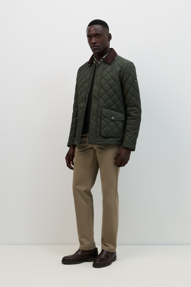 Parka con cuello de pana