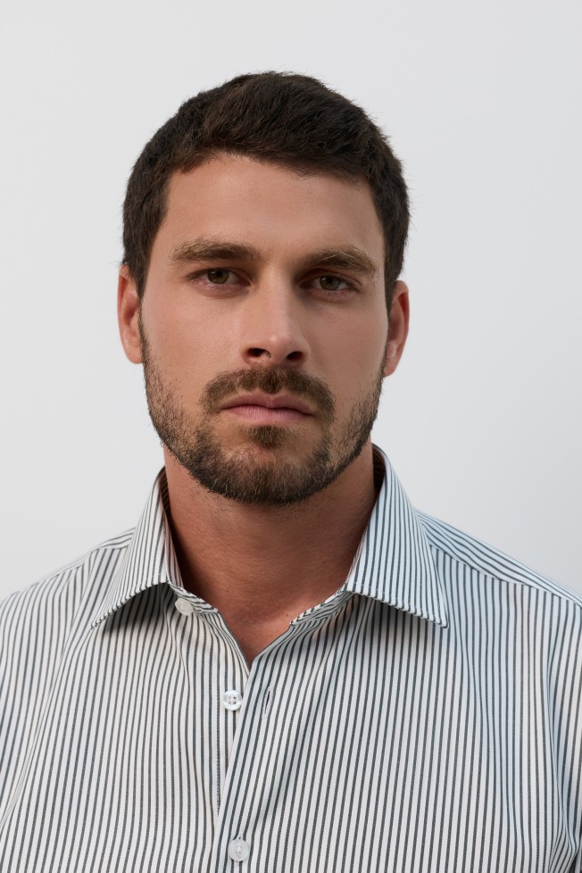 Camisa cl�ssica regular fit em verde