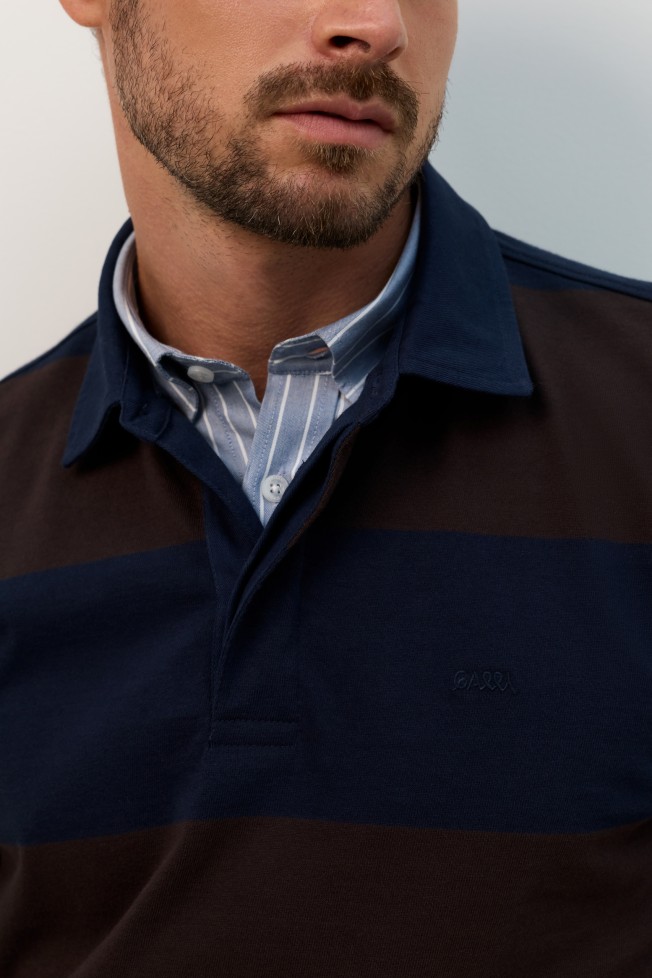 Polo rugby azul marino